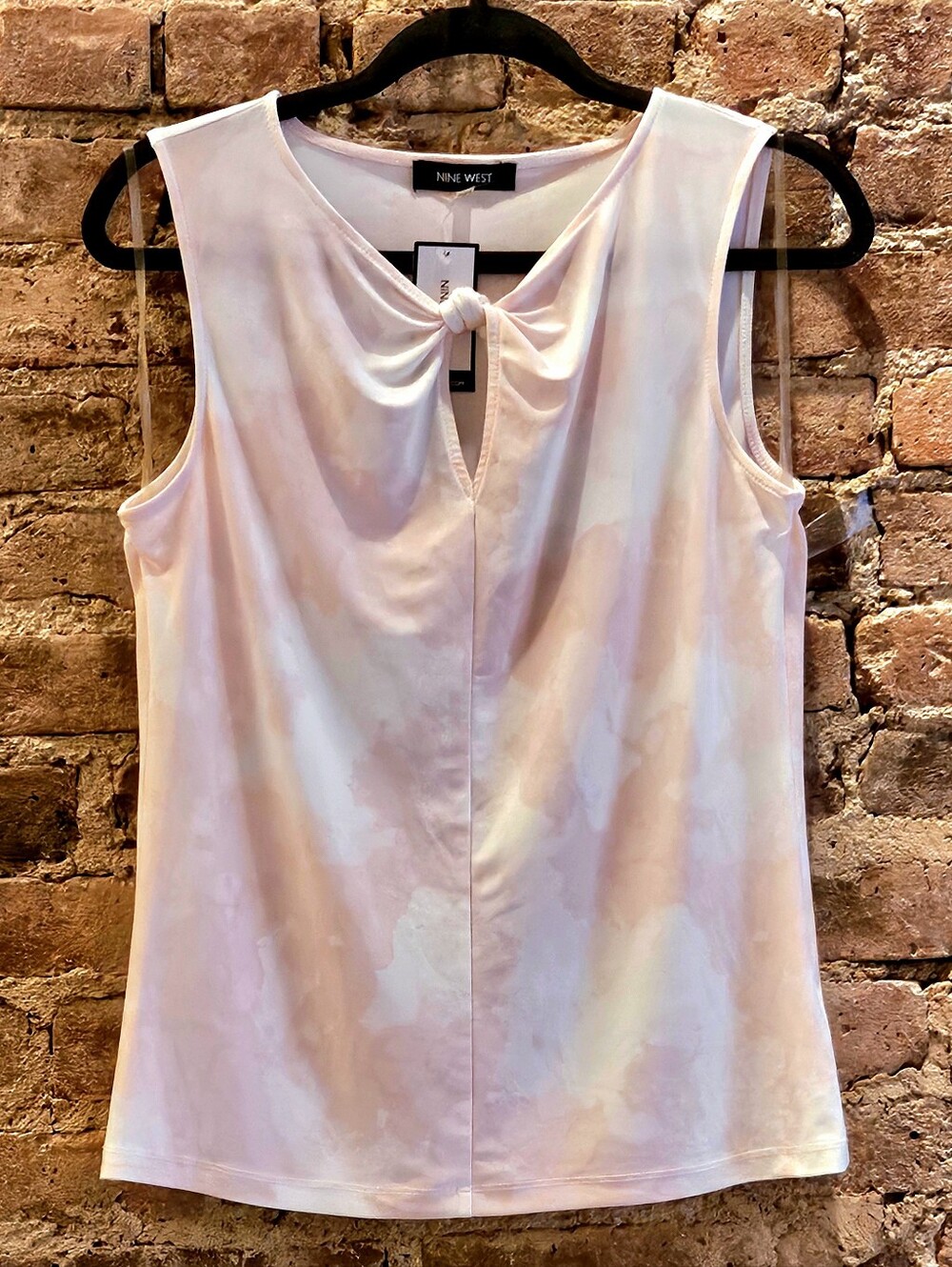 Nine West Soft Pink Knot-Front Sleeveless Camisole